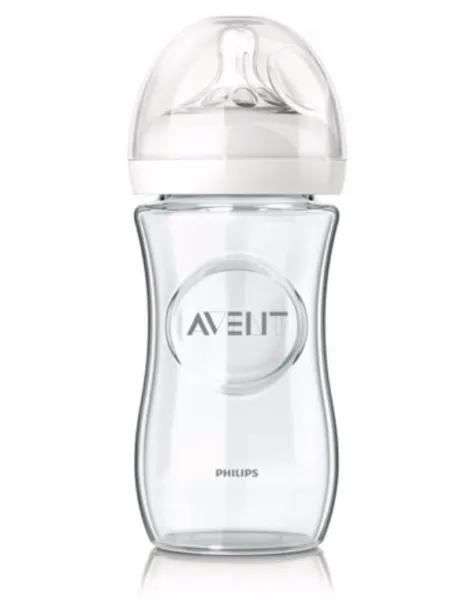 Buteliukas AVENT Natural stiklinis 240ml N1 (1/673)